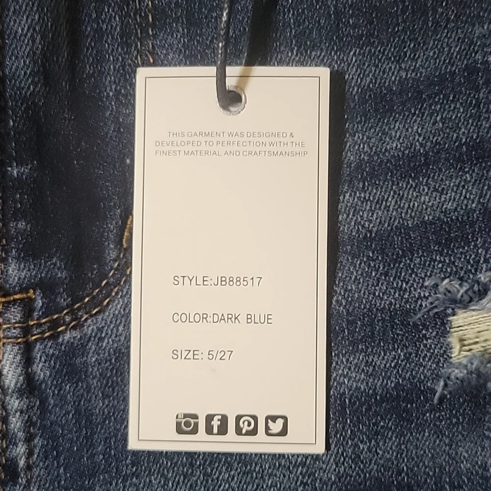 *HP* NEW Judy Blue Straight Leg Distressed Jeans - Picture 2 of 4